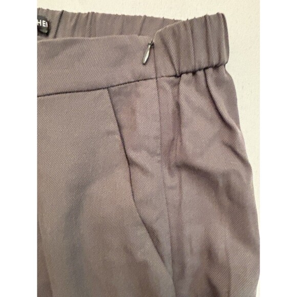 EILEEN FISHER Gray Woven Tencel Grain Pants Large Tapered Ankle Leg Classic Work - Picture 8 of 16